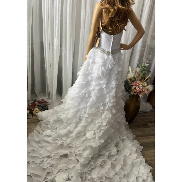 Demetrios Strapless Wedding Dress IL-3195 Illusions Discount Designer Dress - Picture 3 of 10